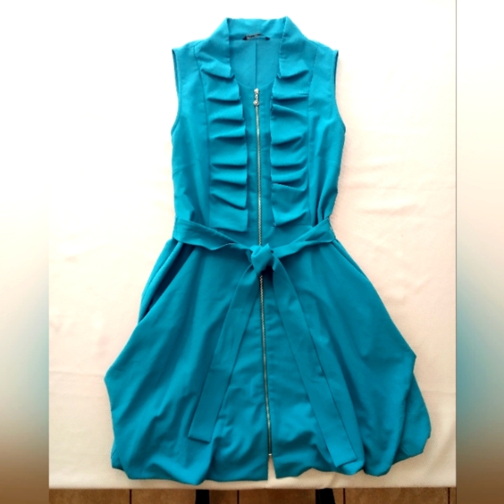 Samuel Dong Turquoise Dress